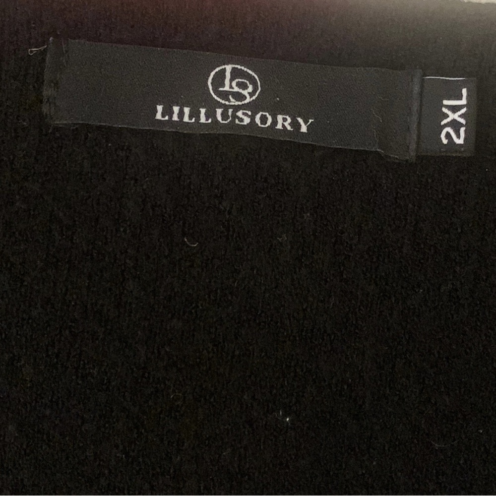 Lillusory Black Sweater Vest Top Size 2XL Sleeveless Stretch Y2K Button Up Knit - Picture 6 of 11
